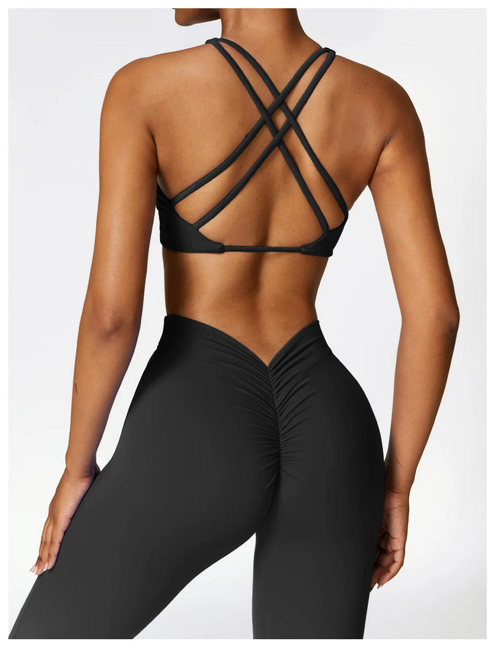 Yoga Set 2 Pieces Gym Set Workout Clothes for Women Seamless High Waist Leggings Sports Bra Suit Female Clothing Women Tracksuit