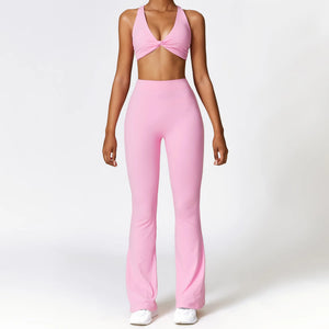 Yoga Set 2 Pieces Gym Set Workout Clothes for Women Seamless High Waist Leggings Sports Bra Suit Female Clothing Women Tracksuit