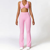 Yoga Set 2 Pieces Gym Set Workout Clothes for Women Seamless High Waist Leggings Sports Bra Suit Female Clothing Women Tracksuit