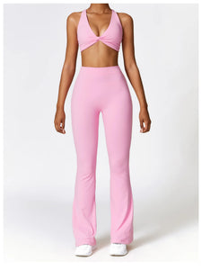Yoga Set 2 Pieces Gym Set Workout Clothes for Women Seamless High Waist Leggings Sports Bra Suit Female Clothing Women Tracksuit