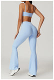 Women Sportswear Yoga Set 2PCS Sport Suit Gym Workout Clothes Short Sleeve Gym Crop Top High Waist Leggings Fitness Sports Wear
