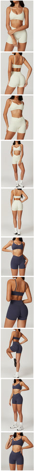 Women Sportswear Yoga Set 2PCS Sport Suit Gym Workout Clothes Short Sleeve Gym Crop Top High Waist Leggings Fitness Sports Wear