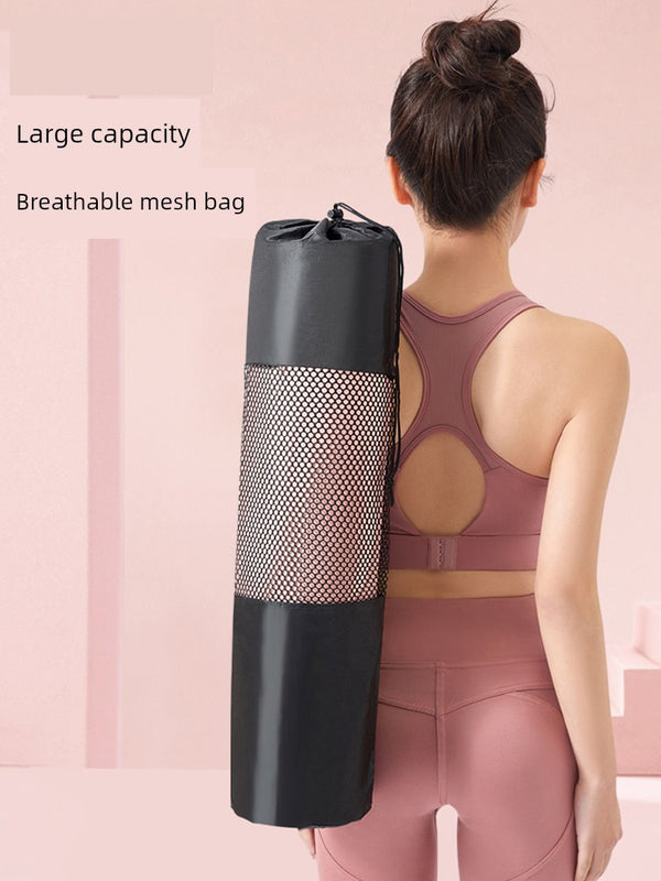 Portable Yoga Mat Carry Bag – Breathable Mesh Storage Bag for Gym, Pilates, and Fitness Foam Rollers