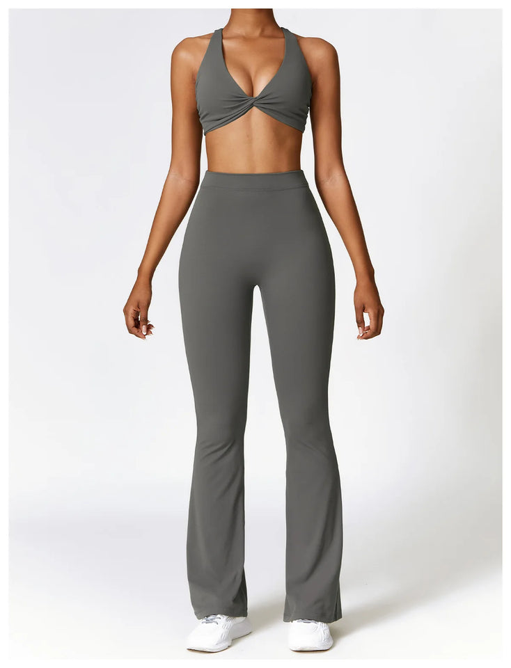 Yoga Set 2 Pieces Gym Set Workout Clothes for Women Seamless High Waist Leggings Sports Bra Suit Female Clothing Women Tracksuit