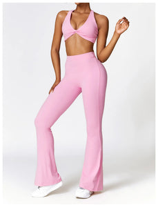 Yoga Set 2 Pieces Gym Set Workout Clothes for Women Seamless High Waist Leggings Sports Bra Suit Female Clothing Women Tracksuit