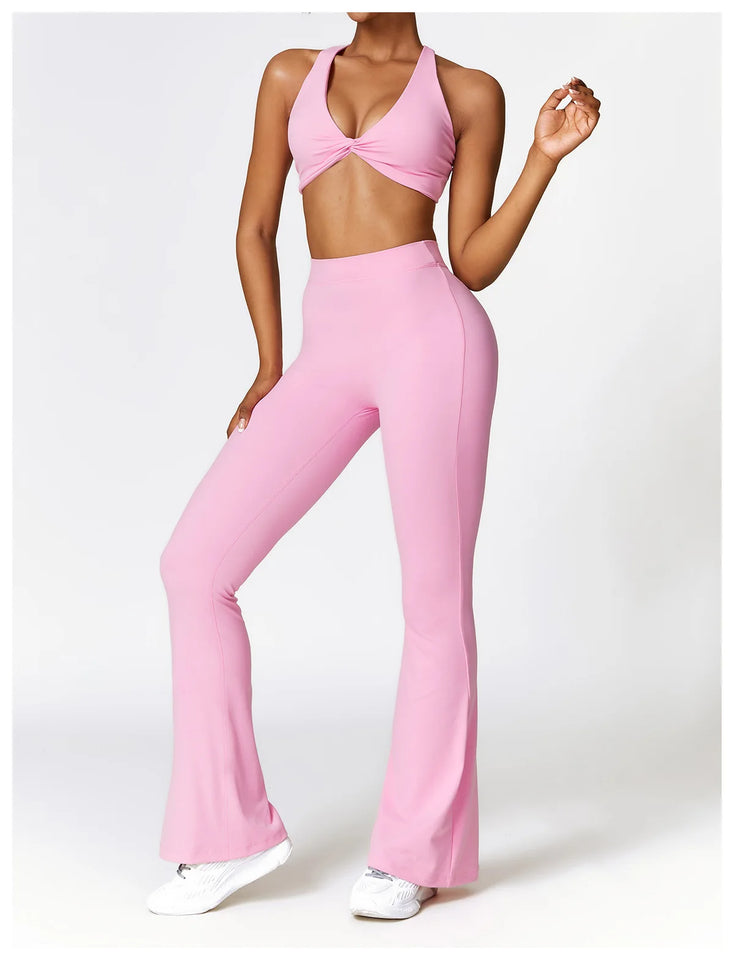 Yoga Set 2 Pieces Gym Set Workout Clothes for Women Seamless High Waist Leggings Sports Bra Suit Female Clothing Women Tracksuit