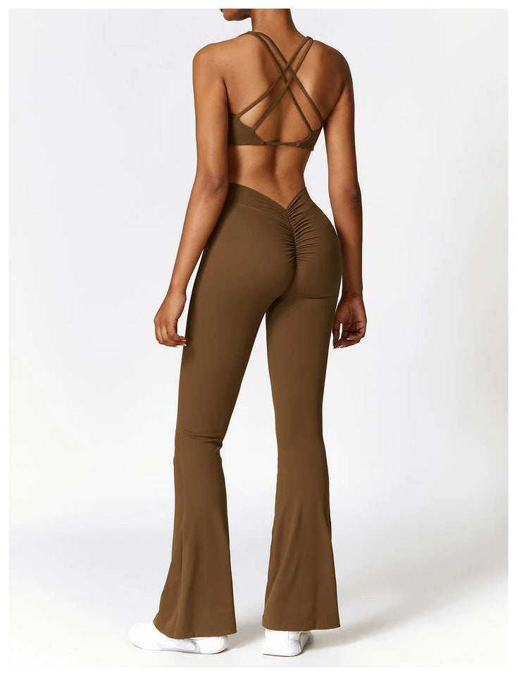 Yoga Set 2 Pieces Gym Set Workout Clothes for Women Seamless High Waist Leggings Sports Bra Suit Female Clothing Women Tracksuit