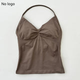 Impact Longline Strappy Gym Top Backless Gym Clothes Women Scrunch Built-in Bra With Removable Cups Yoga Tank Tops