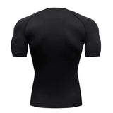 Compression Shirt Summer Men'S T-Shirt White Short Sleeve Breathable Quick Dry Fitness Top Sports Long Sleeve Compression Shirt