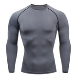 Men'S Long Sleeves T-Shirt Fitness Sportswear Spring Autumn Athletic Quick Dry T-Shirt Gym Running Sports Outdoor Tops for Men